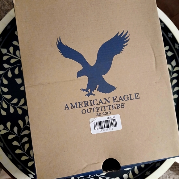 American Eagle Tassel Black Chuncy Heel Zipper Anckle Suade Boot - Picture 4 of 5